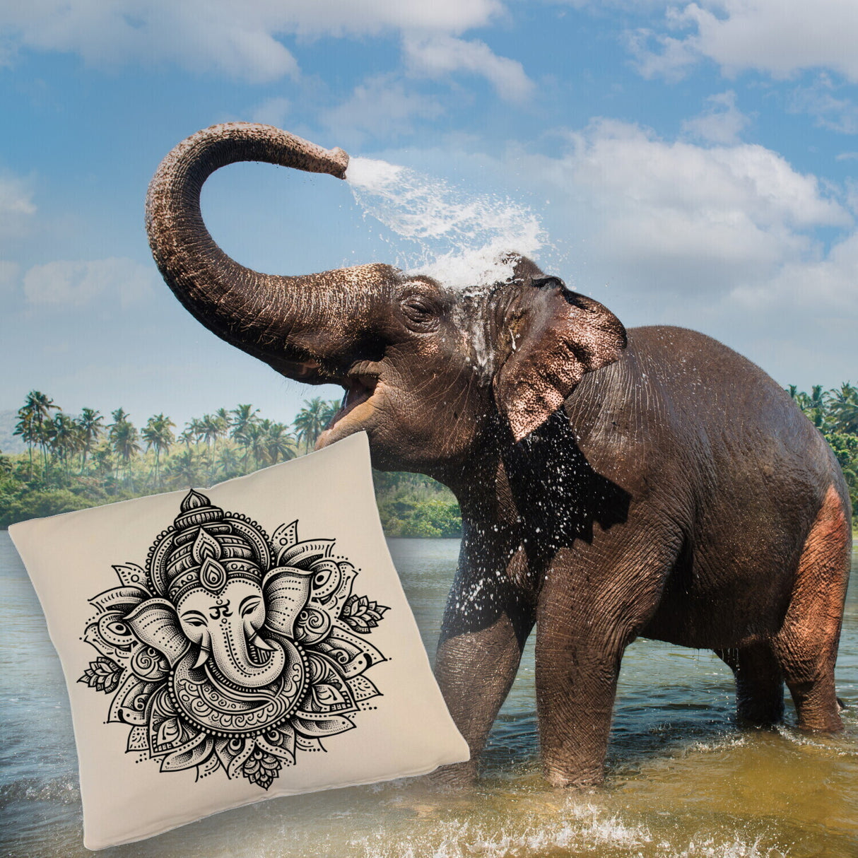 Ganesha Yoga Kissen