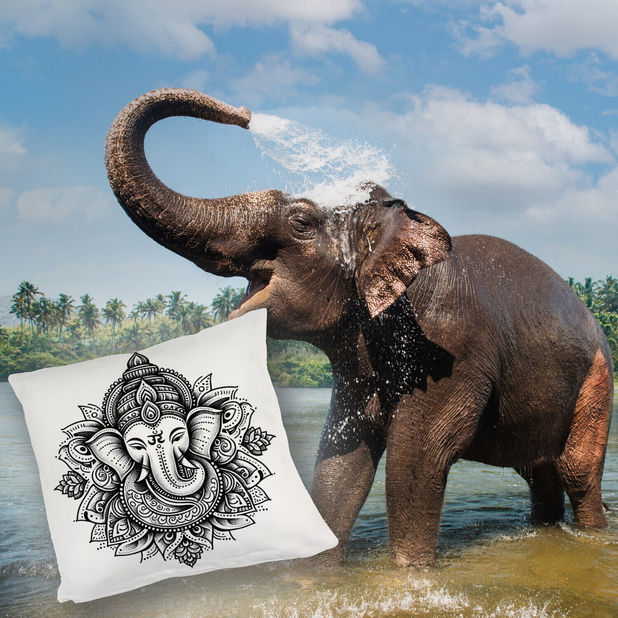 Ganesha Yoga Kissen