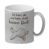 Gilbert die Gans Kaffeebecher mit Spruch Kam sah keinen Bock!