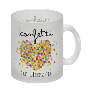 Konfetti im Herzen Karneval Geschenk Kaffeebecher