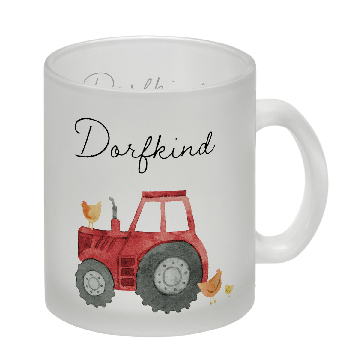 Dorfkind grüner Traktor Kaffeebecher