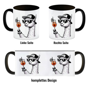 Lama Tasse Alpaka mit Aperol Spritz Kaffeebecher