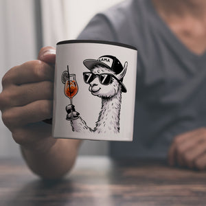 Lama Tasse Alpaka mit Aperol Spritz Kaffeebecher