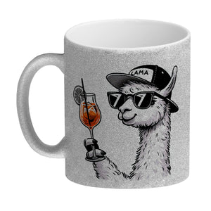 Lama Tasse Alpaka mit Aperol Spritz Kaffeebecher