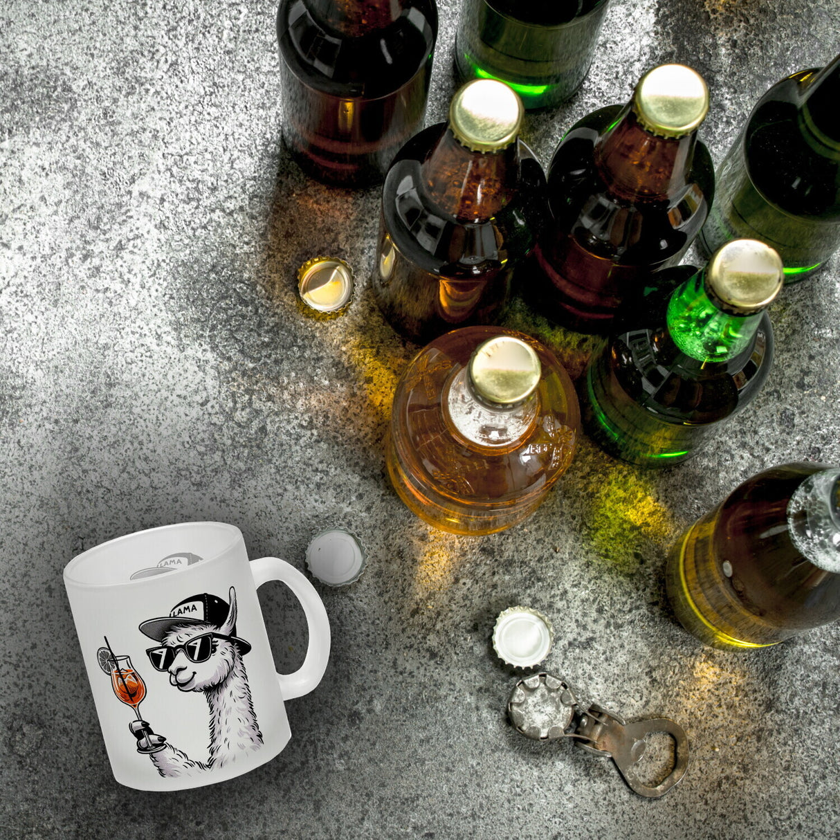 Lama Tasse Alpaka mit Aperol Spritz Kaffeebecher
