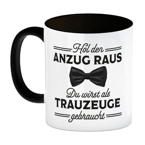 Trauzeuge Kaffeebecher Hol den Anzug raus