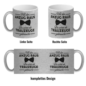 Trauzeuge Kaffeebecher Hol den Anzug raus