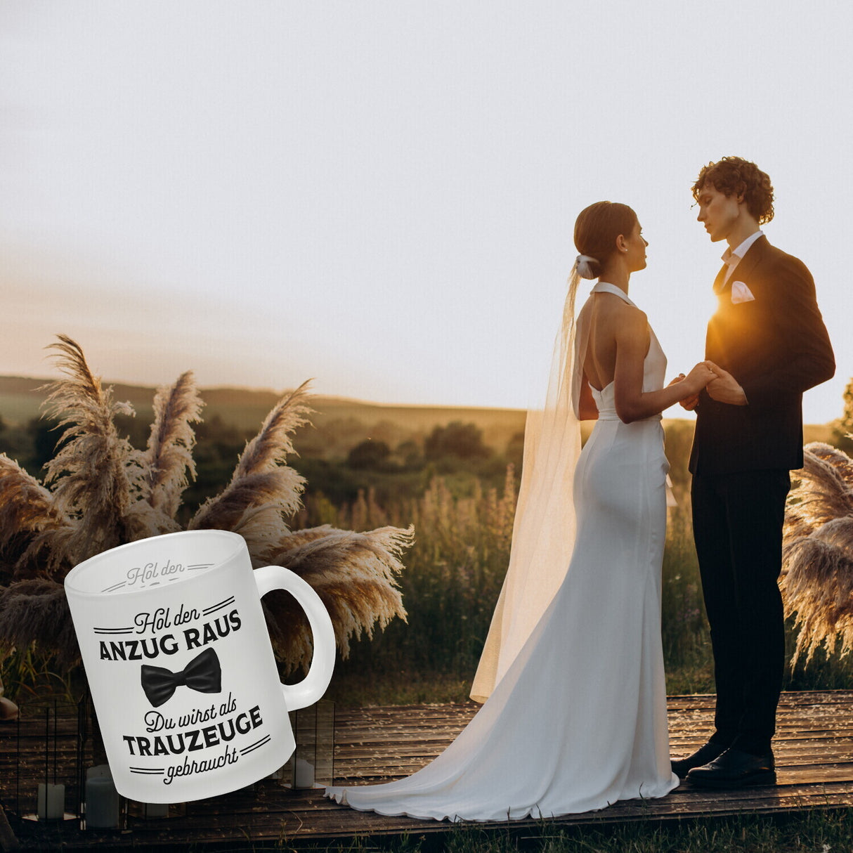 Trauzeuge Kaffeebecher Hol den Anzug raus