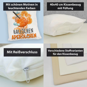 Cocktail Kissen mit Spruch Hallöchen Aperölchen