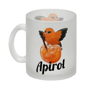 Vogel Priol Kaffeebecher mit Spruch Apirol