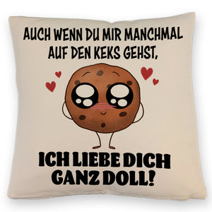 Ich liebe dich ganz doll Cookie Keks Kissen