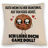 Ich liebe dich ganz doll Cookie Keks Kissen