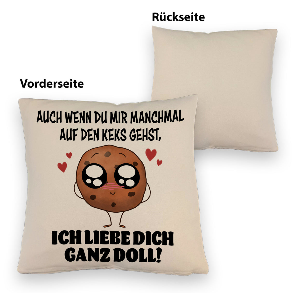 Ich liebe dich ganz doll Cookie Keks Kissen