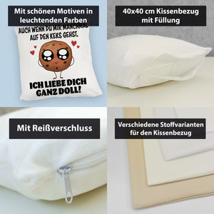 Ich liebe dich ganz doll Cookie Keks Kissen