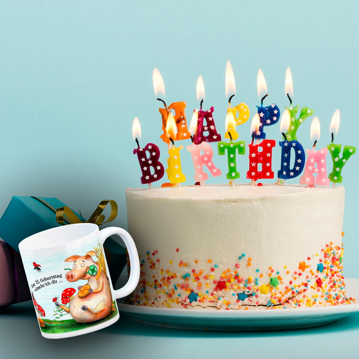 Viel Glück zum 23. Geburtstag Kaffeebecher