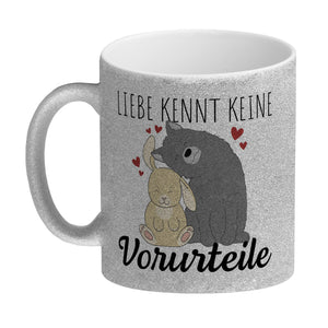 Liebe kennt keine Vorurteile Hase und Wolf Kaffeebecher