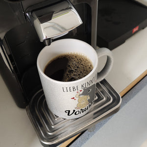 Liebe kennt keine Vorurteile Hase und Wolf Kaffeebecher