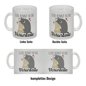 Liebe kennt keine Vorurteile Hase und Wolf Kaffeebecher