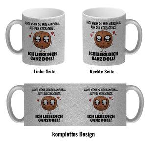 Ich lieb dich ganz doll Cookie Keks Kaffeebecher auf den Keks gehen