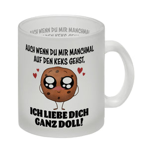 Ich lieb dich ganz doll Cookie Keks Kaffeebecher auf den Keks gehen