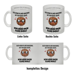 Ich lieb dich ganz doll Cookie Keks Kaffeebecher auf den Keks gehen