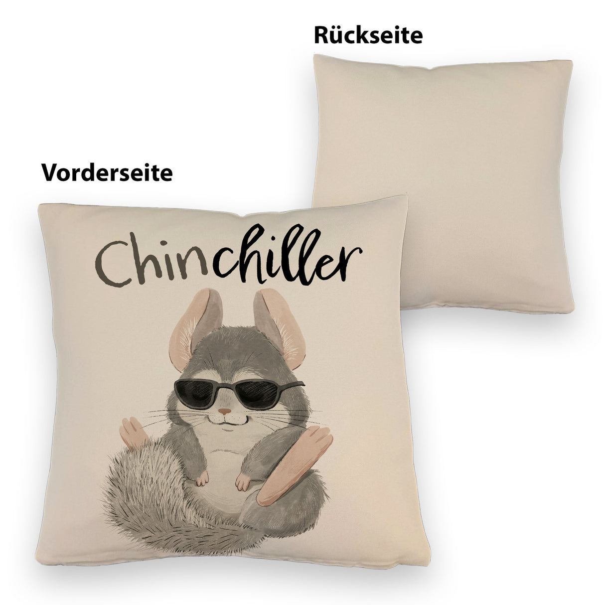 Chinchilla Kissen mit Spruch Chinchiller