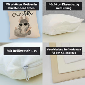 Chinchilla Kissen mit Spruch Chinchiller