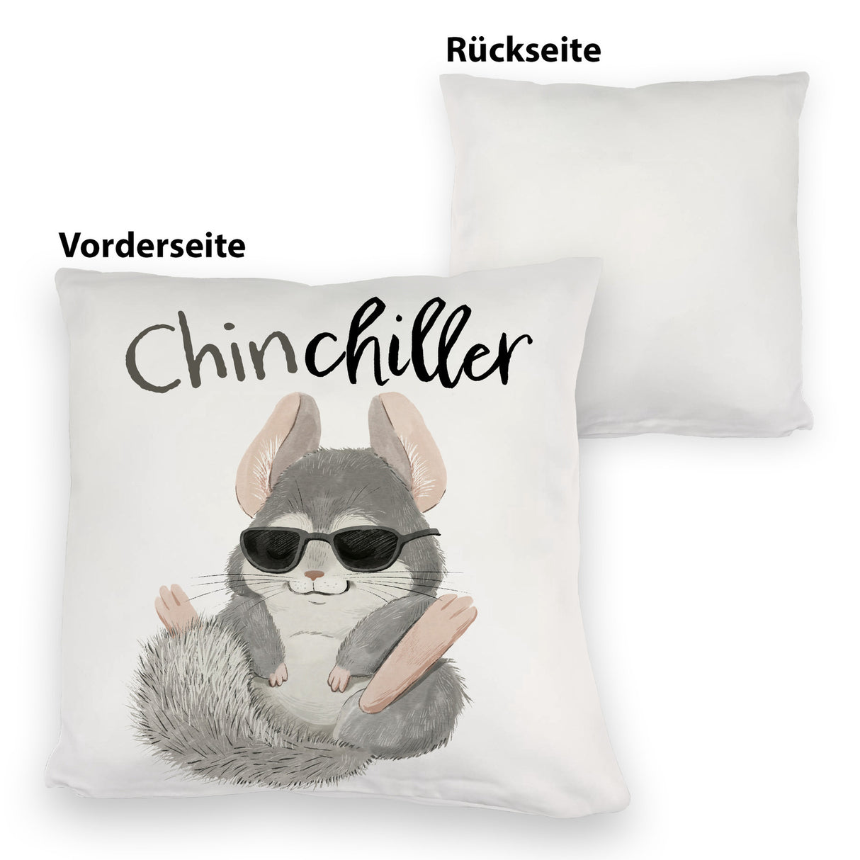 Chinchilla Kissen mit Spruch Chinchiller