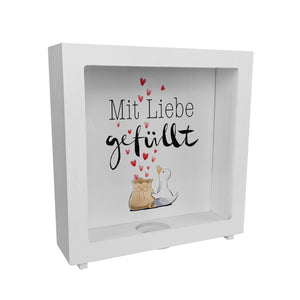 Ente Spardose mit Spruch Mit Liebe gefüllt