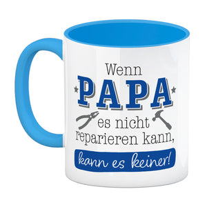 Papa Geschenk Kaffeebecher mit Spruch Wenn Papa scheitert scheitert jeder