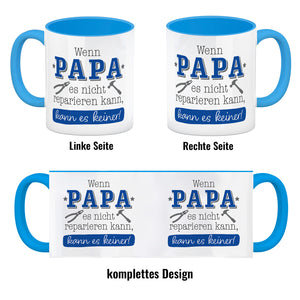 Papa Geschenk Kaffeebecher mit Spruch Wenn Papa scheitert scheitert jeder