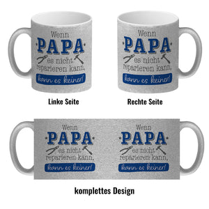 Papa Geschenk Kaffeebecher mit Spruch Wenn Papa scheitert scheitert jeder