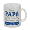 Papa Geschenk Kaffeebecher mit Spruch Wenn Papa scheitert scheitert jeder