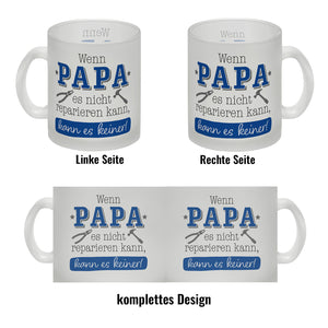 Papa Geschenk Kaffeebecher mit Spruch Wenn Papa scheitert scheitert jeder