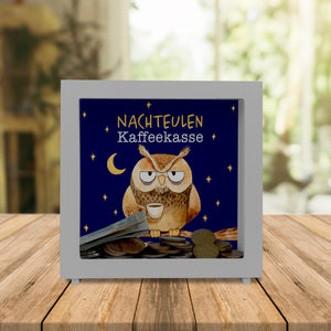 Kaffeekasse für Nachteulen Eule Spardose