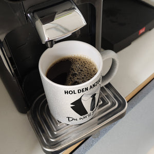 Trauzeuge Kaffeebecher mit Spruch Hol den Anzug raus Du wirst gebraucht