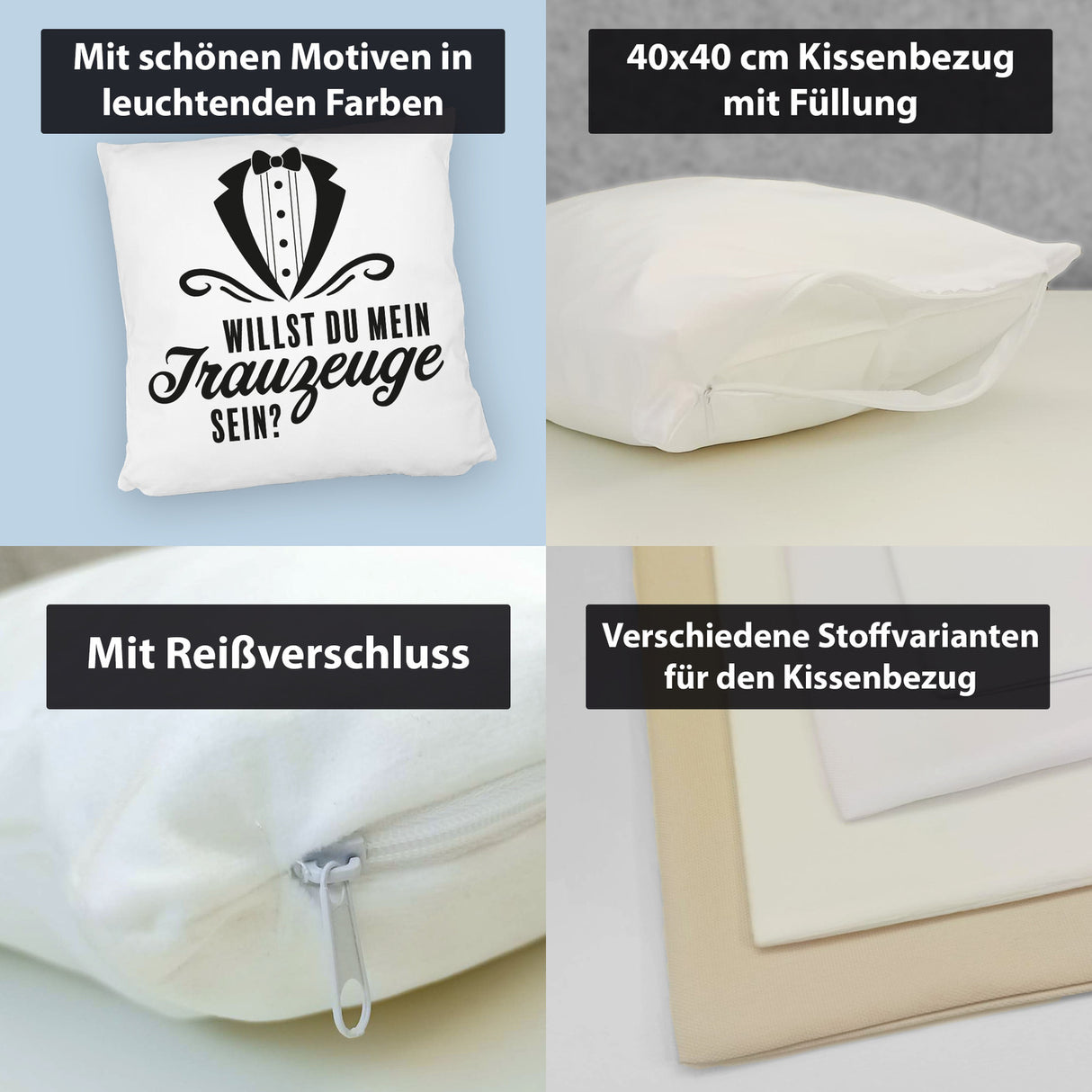 Willst du mein Trauzeuge sein Kissen
