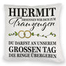 Trauzeuge mit Ringübergabe Kissen