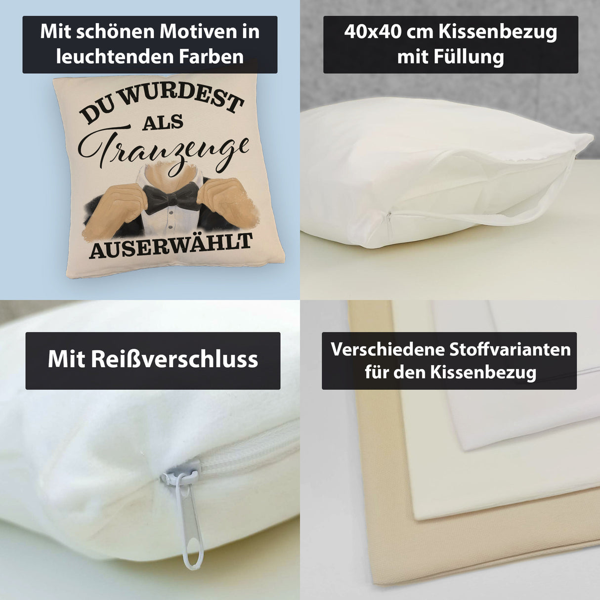 Als Trauzeuge auserwählt Kissen