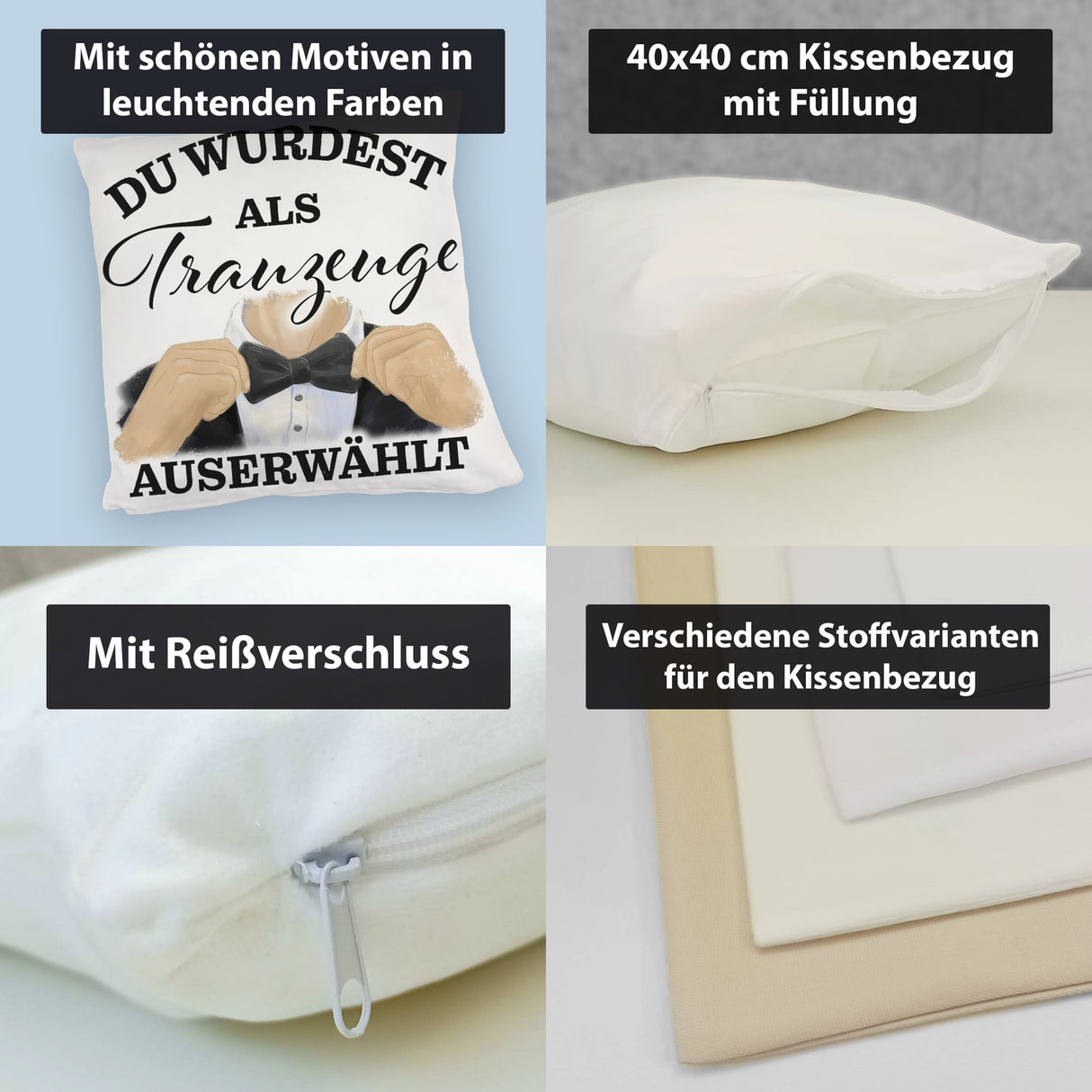 Als Trauzeuge auserwählt Kissen