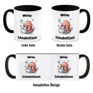 Schnabeltasse Schnabeltier Kaffeebecher mit Spruch Meine Schnabeltasse