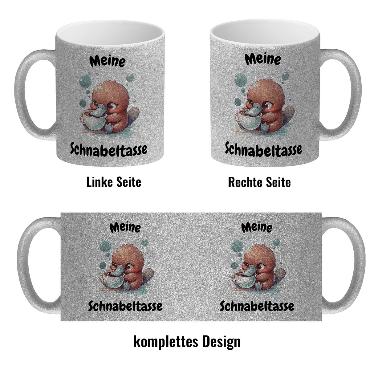Schnabeltasse Schnabeltier Kaffeebecher mit Spruch Meine Schnabeltasse