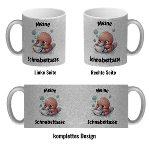 Schnabeltasse Schnabeltier Kaffeebecher mit Spruch Meine Schnabeltasse