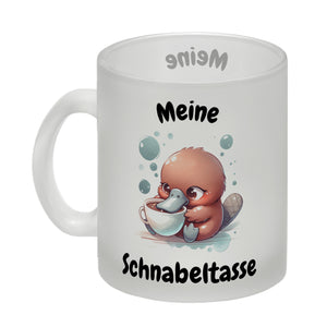 Schnabeltasse Schnabeltier Kaffeebecher mit Spruch Meine Schnabeltasse