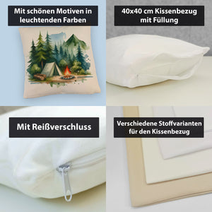 Camping im Wald Kissen