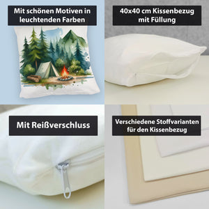 Camping im Wald Kissen