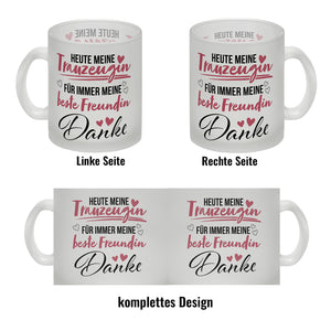 Trauzeugin Kaffeebecher mit Spruch Heute Trauzeugin ewig beste Freundin