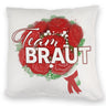 Team Braut Kissen mit Rosenstrauß