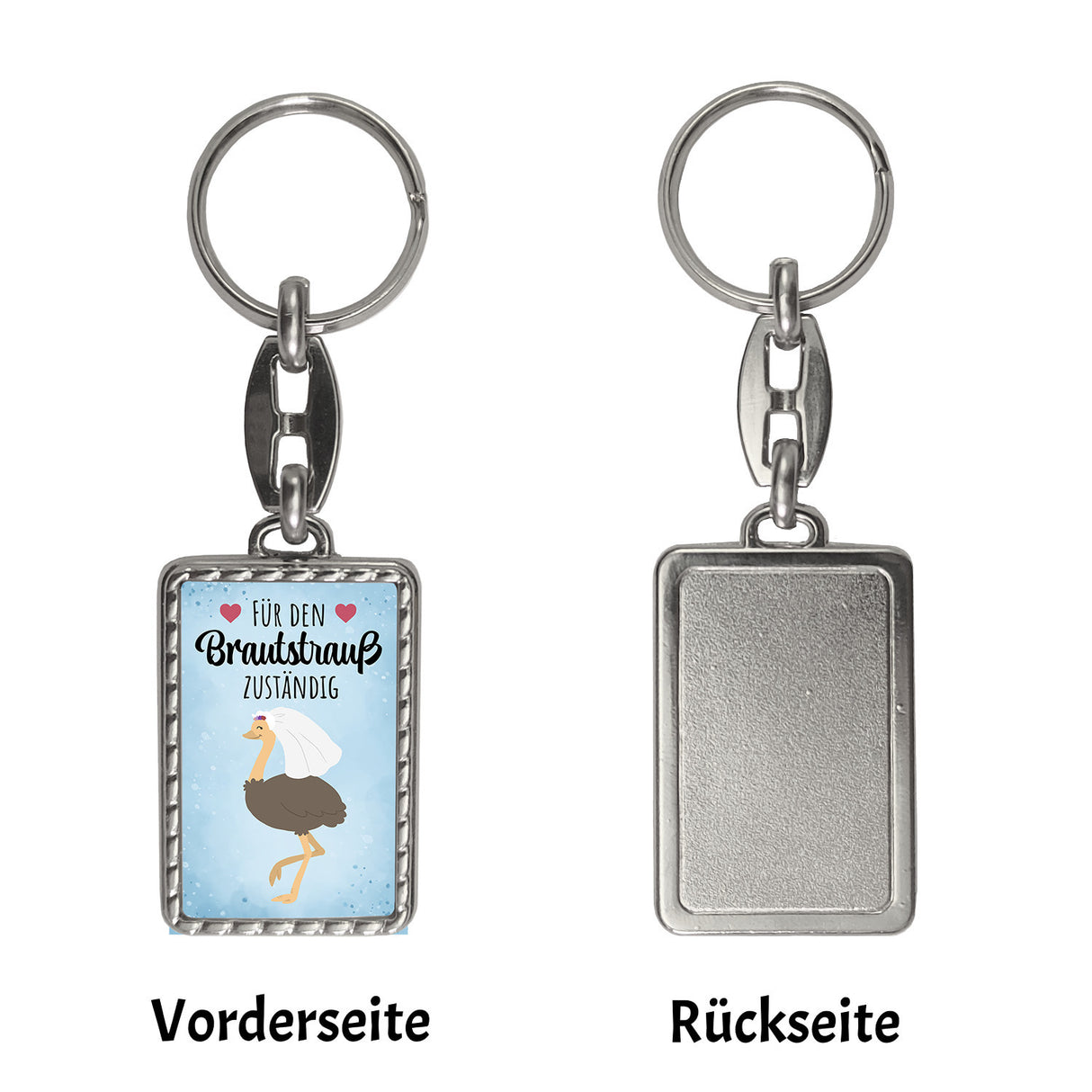 Trauzeugin Brautstrauß Schlüsselanhänger mit Vogelstrauß
