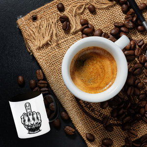Mittelfinger Comic Kaffeebecher